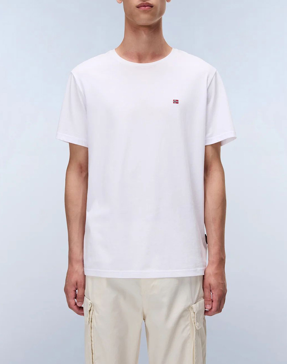 Napapijri Ανδρικό T-Shirt Κοντομάνικο Άσπρο Βαμβάκι