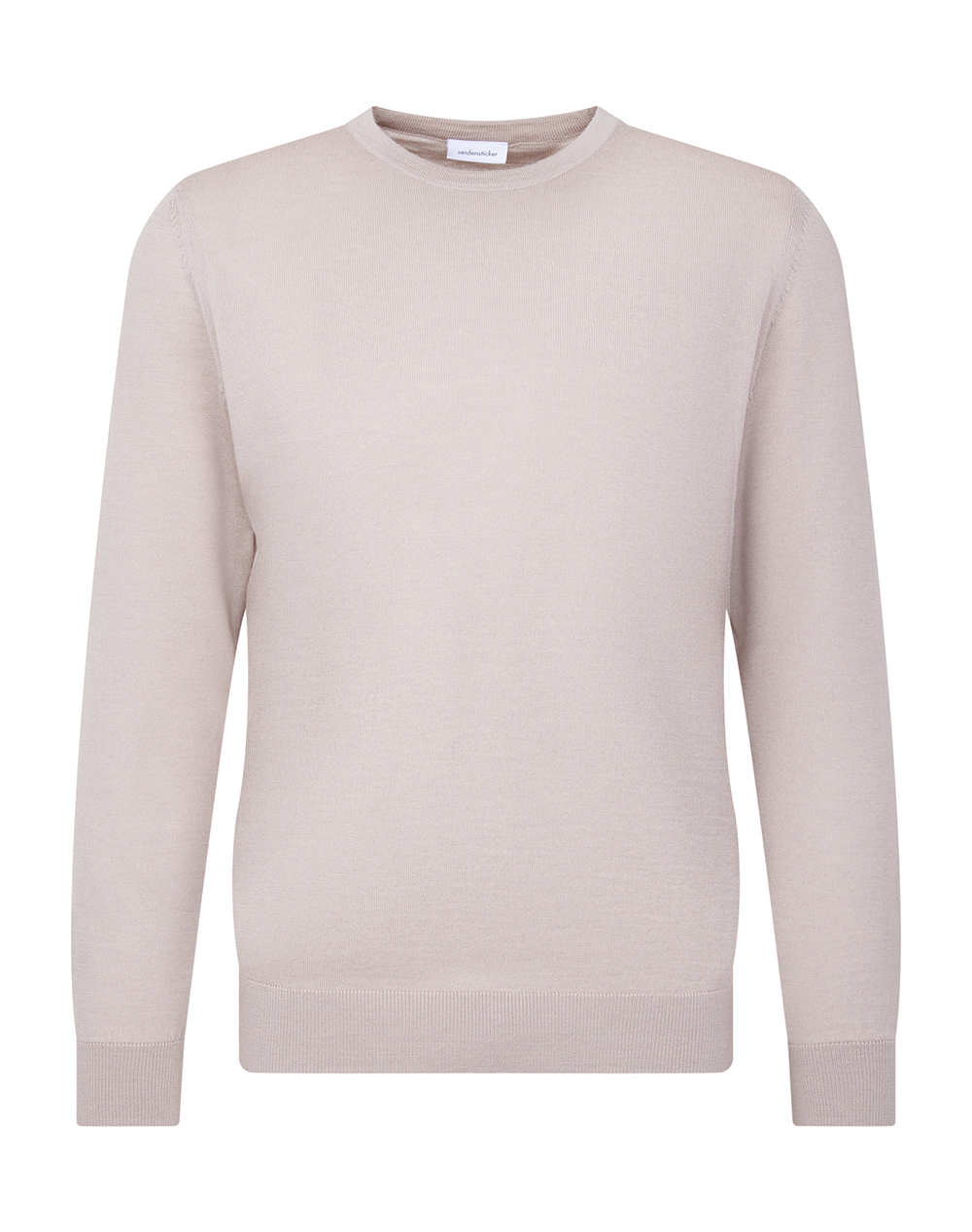 Seidensticker Merino Crew Neck Pullo 251600-05 Biege ανδρικά ρούχα μπλούζες Πλεκτά Politikos Shop Πολιτικός