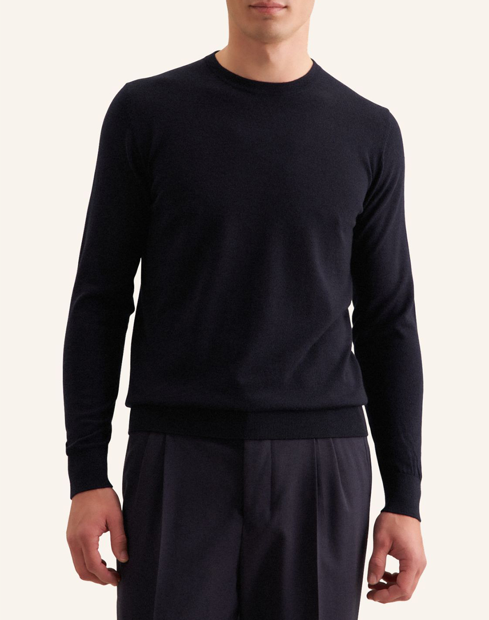 SEIDENSTICKER MERINO CREW NECK PULLO 251600-19 DarkBlue
