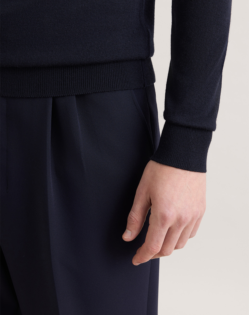 Seidensticker Merino Crew Neck Pullo 251600-19 Darkblue ανδρικά ρούχα μπλούζες Πλεκτά Politikos Shop Πολιτικός