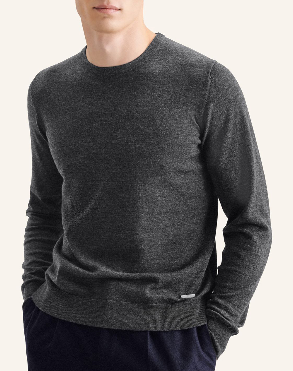 SEIDENSTICKER MERINO CREW NECK PULLO 251600-34 DarkSlateGrey
