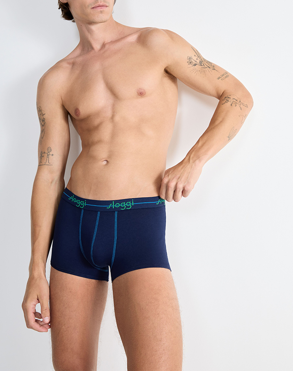 Sloggi Μποξερ Men Start Hipster C2P Box 10206968-V020 Oceanblue ανδρικά εσώρουχα Σλιπ Politikos Shop Πολιτικός