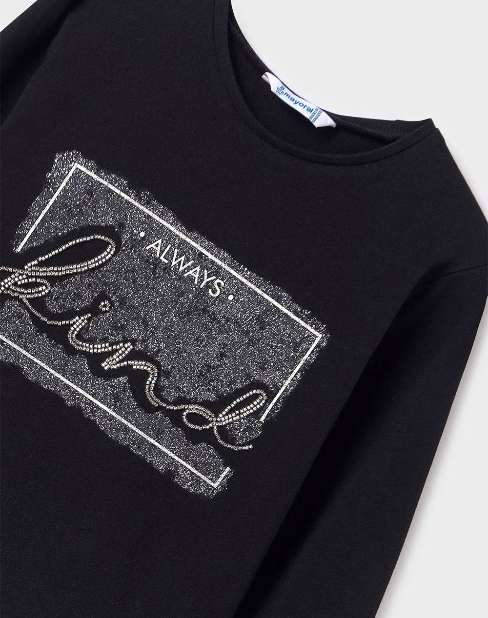 MAYORAL Μπλουζα μακρυμανικη basic 00830-058 Black φωτογραφία