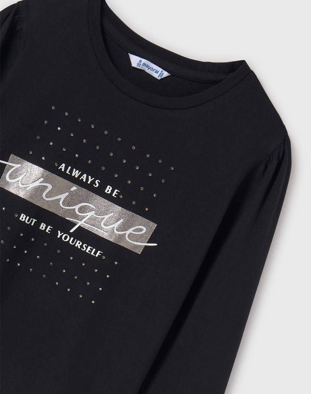 MAYORAL Μπλουζα μακρυμανικη basic 00830-31 JetBlack φωτογραφία