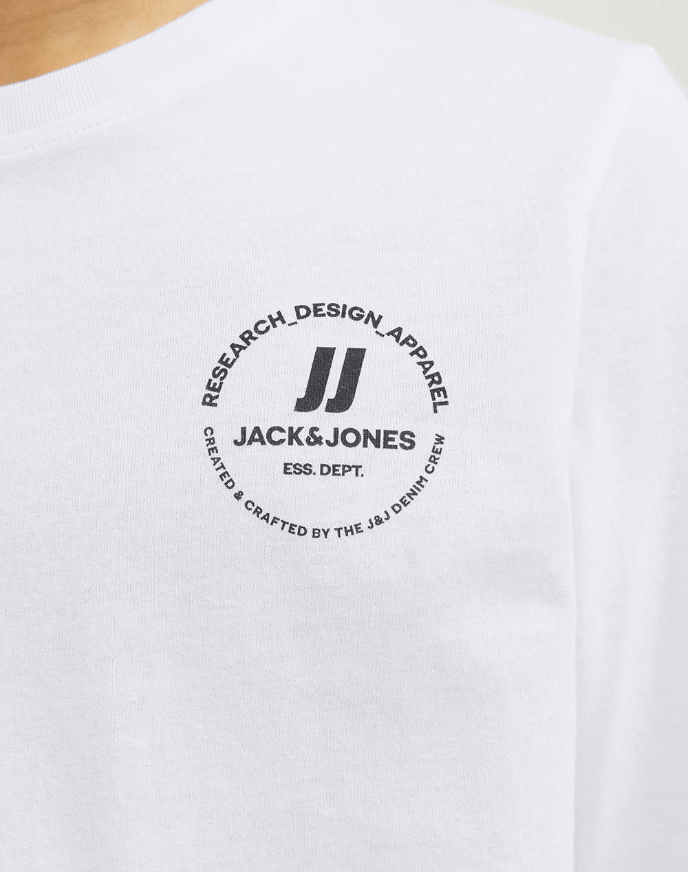 JACK&JONES JJESWIFT TEE LS NOOS JNR 12258973-WHITE White φωτογραφία