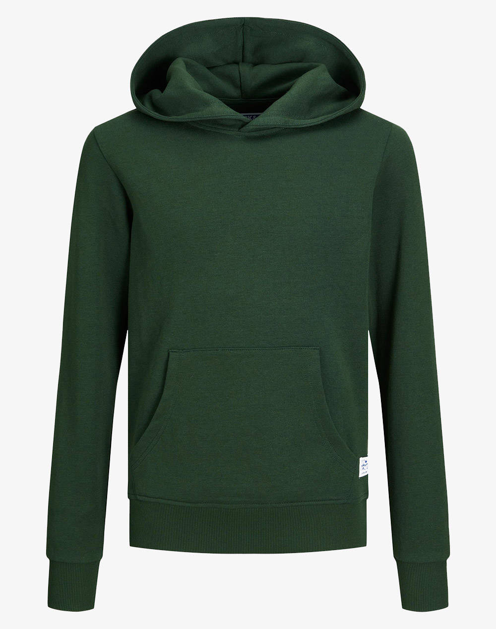 JACK&JONES JJEBASIC SWEAT HOOD NOOS JNR 12184813-Mountain View DarkGreen