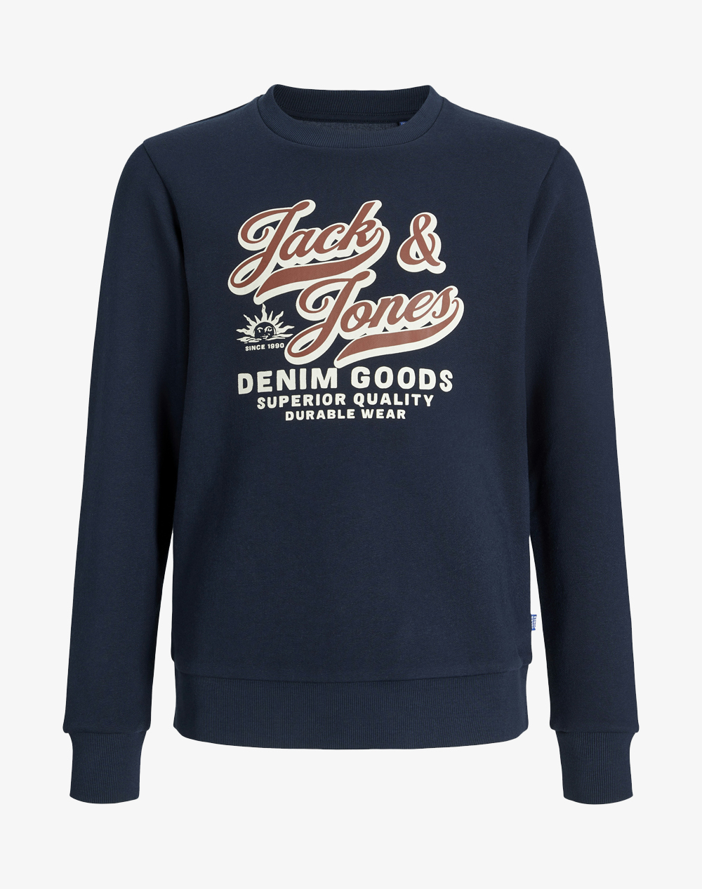 JACK&JONES JJELOGO SWEAT CREW 2 COL 25/26 NOOS JNR 12279795-Sky Captain DarkBlue