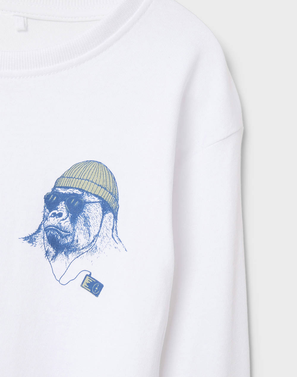 NAME IT NKMVAGNO LS LOOSE TOP 13224968-Bright WhiteGorilla OffWhite φωτογραφία