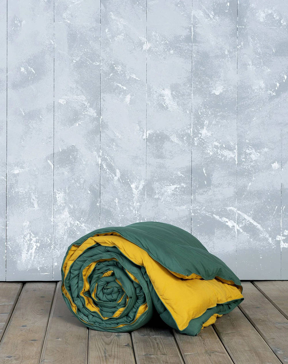 NIMA Πάπλωμα Υπέρδιπλο Abalone - Green / Mustard Beige (Διαστάσεις: 220x240εκ) N26908