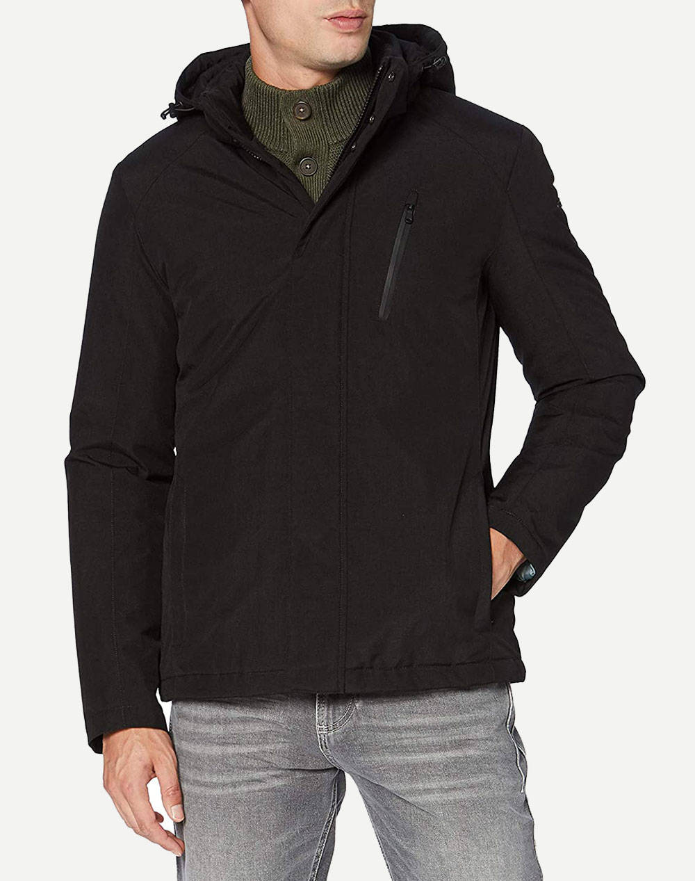 Geox Μπουφάν Bomber Μαύρο Πολυεστέρας - Geox Μπουφαν Arral