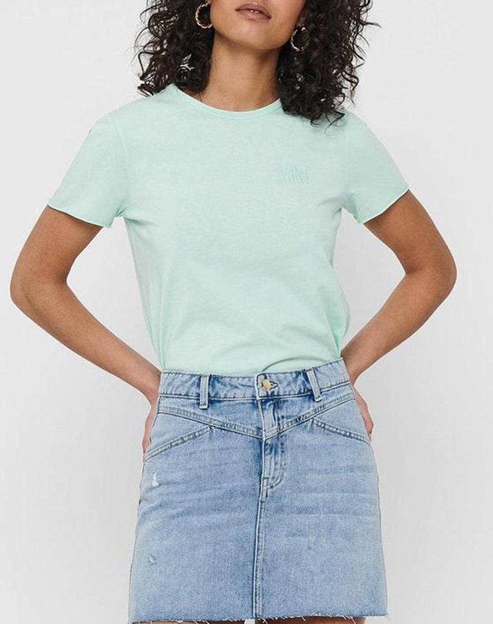 ONLY ONLFRUITY LIFE REG S/S TOP BOX JRS 15229232-Brook Green MintGreen