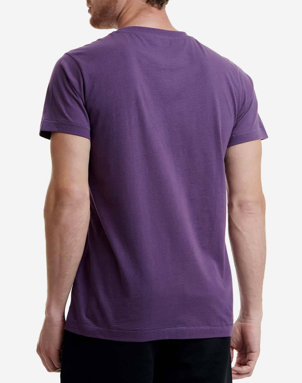 WALK ΑΝΔΡΙΚΟ ΒΑΜΒΑΚΕΡΟ T-SHIRT ΜΕ ΤΥΠΩΜΑ W5200-5-ΜΕΛΙΤΖΑΝΙ PlumPie φωτογραφία