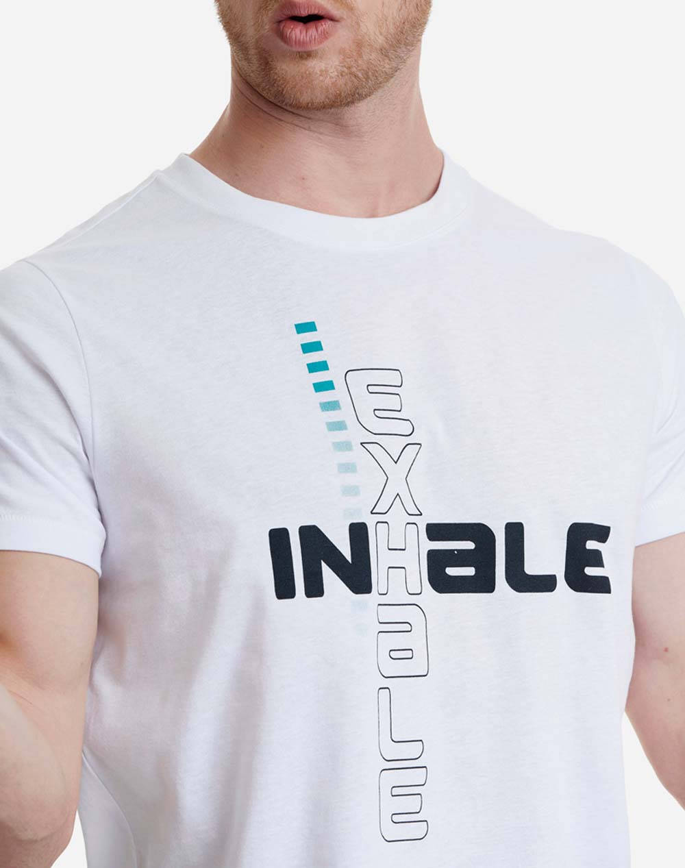 WALK ΑΝΔΡΙΚΟ ΒΑΜΒΑΚΕΡΟ T-SHIRT ΜΕ ΤΥΠΩΜΑ W5200-5-ΛΕΥΚΟ White φωτογραφία