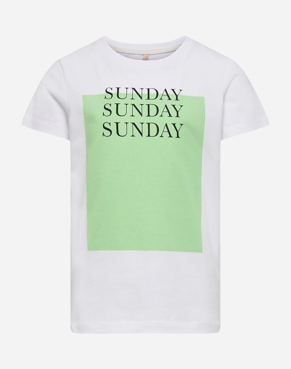 ONLY ONLY KONWEEKDAY LIFE REG S/S BOX TOP CP JRS 15225519-Bright White SUNDAY Green