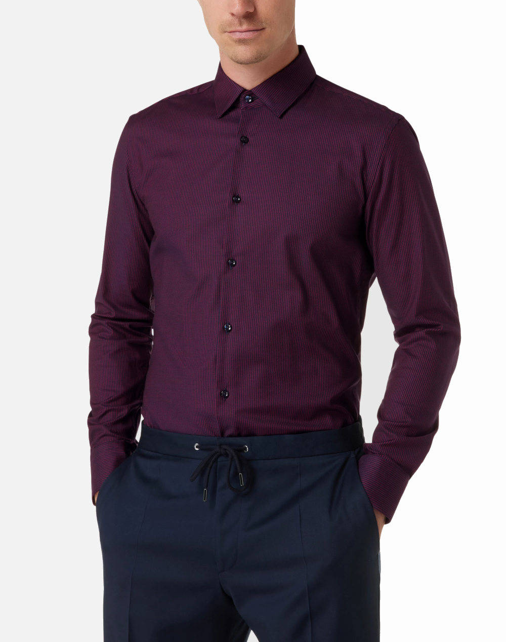 BOSS ΠΟΥΚΑΜΙΣΟ H-HANK-s-kent-214 50463181-521 Purple