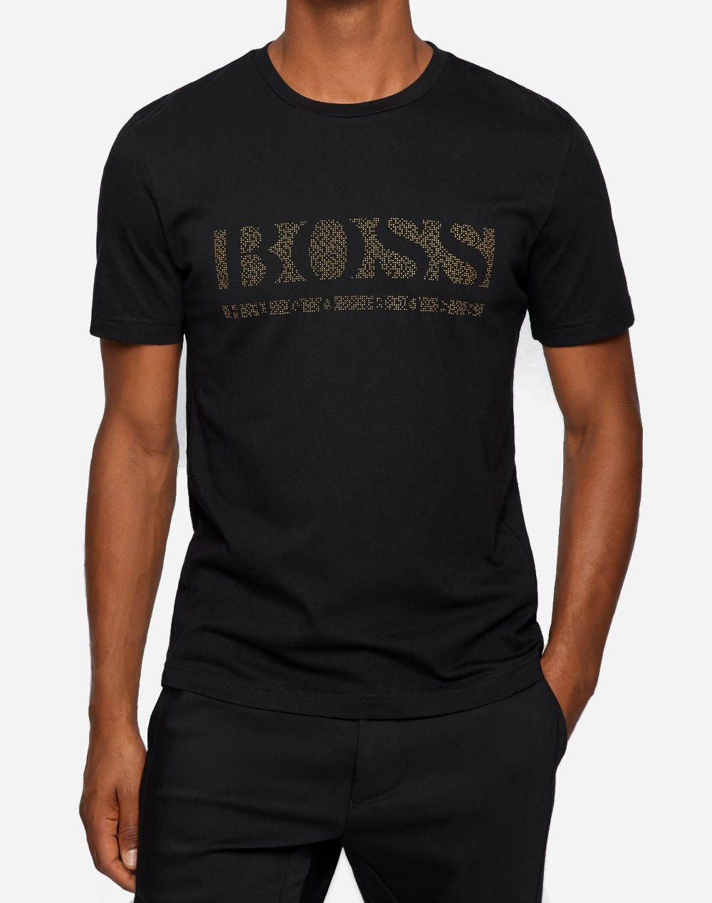 BOSS JERSEY Tee Pixel 1 50457429-001 Black