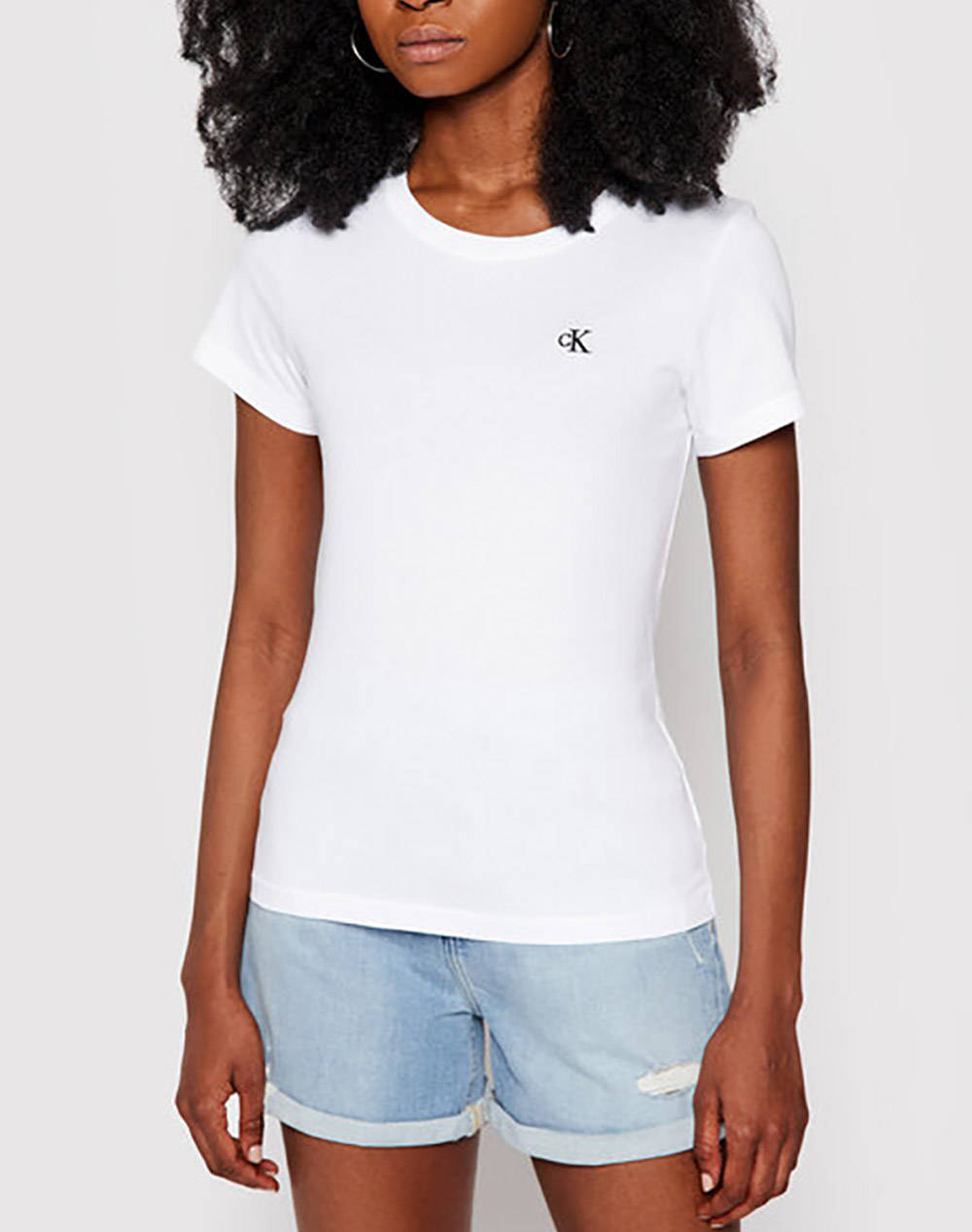 CALVIN KLEIN CK EMBROIDERY SLIM TEE 