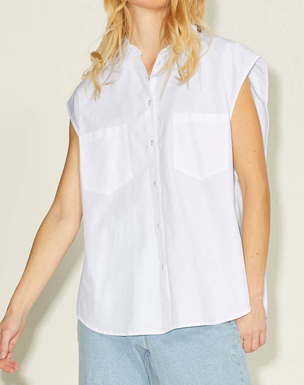 JJXX JXETTA SL POPLIN SHIRT SN 12200122-WHITE White