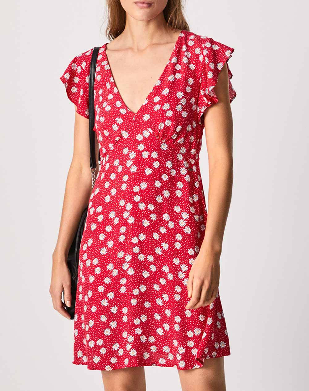 PEPE JEANS E1 MILA WOMEN''S DRESS - Red | Politikos-shop.gr