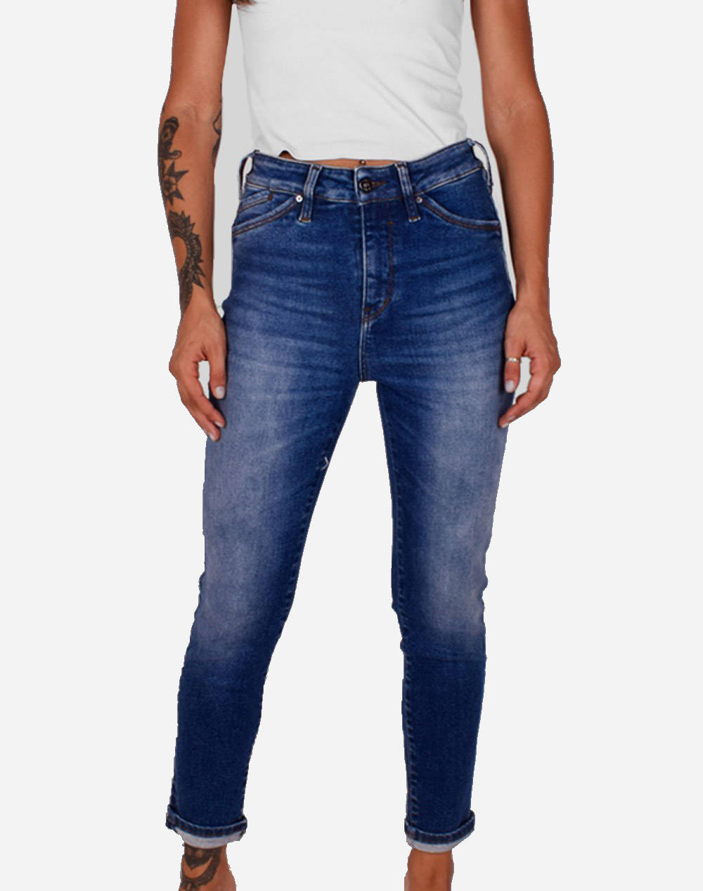STAFF ICON WOMAN PANT - DenimBlue 