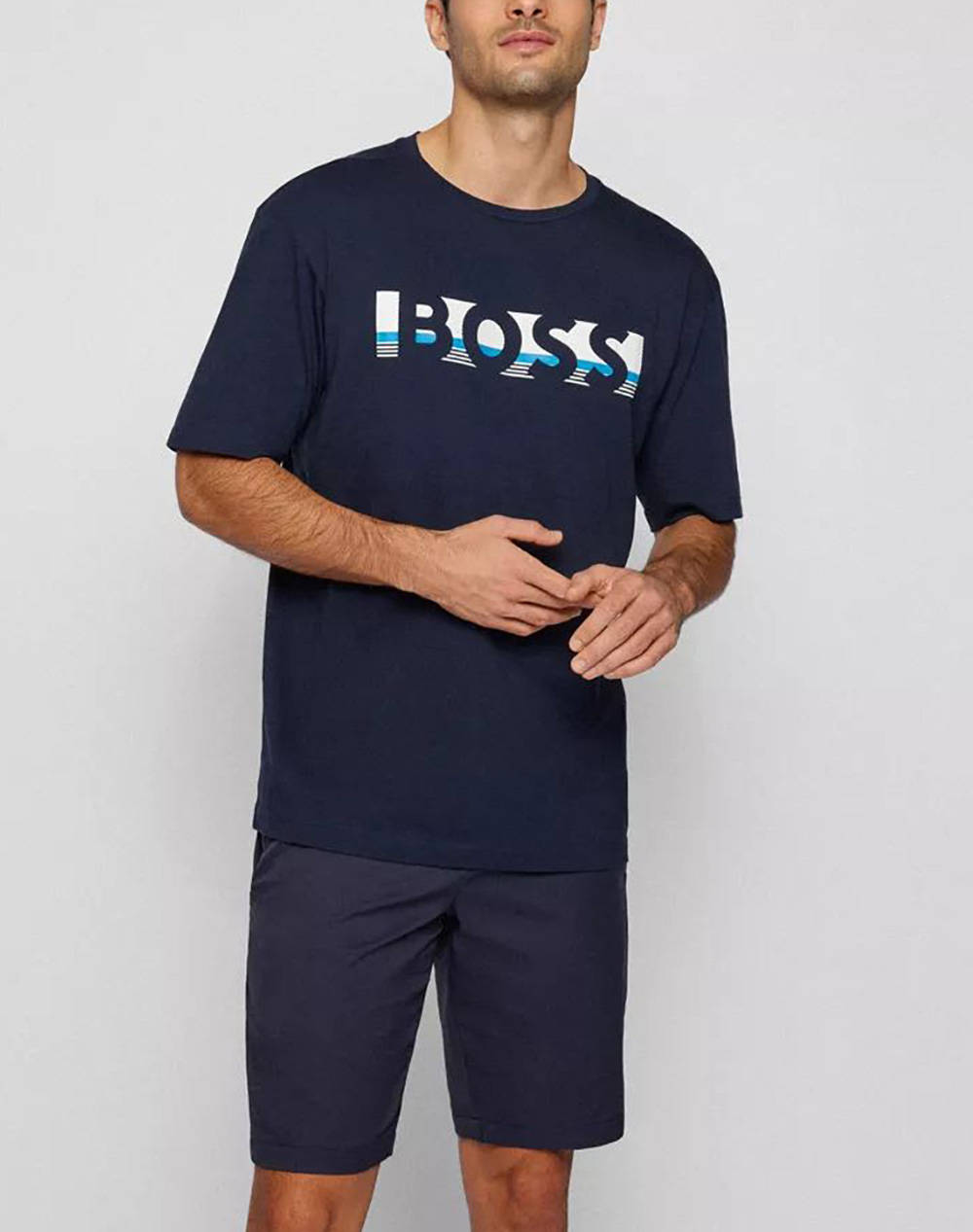 BOSS JERSEY Tee 1 50466295-405 DarkBlue
