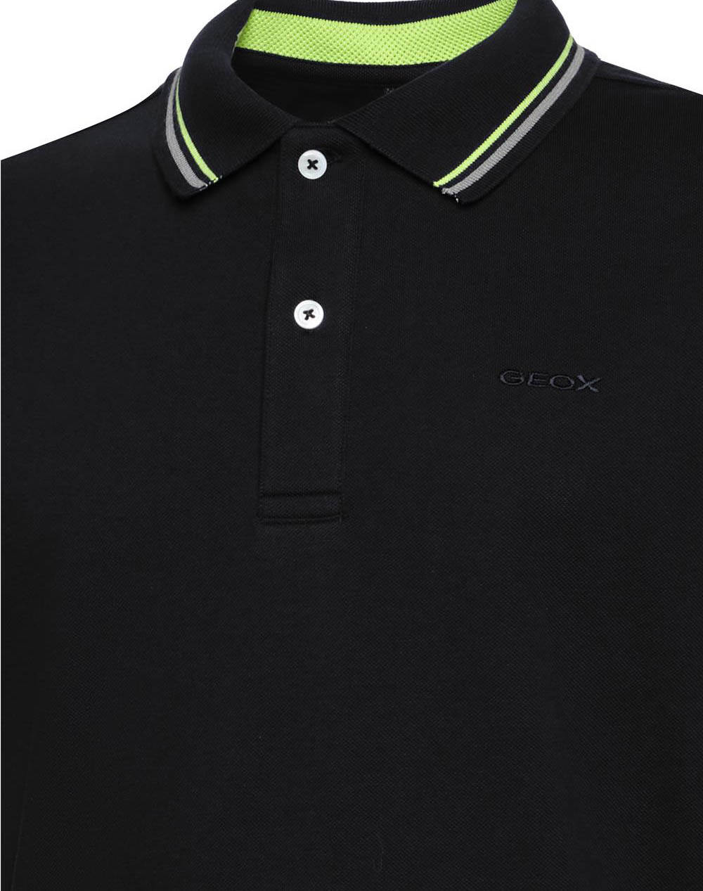 Geox M Sunstainable Polo-Piquet M2510At2649-F9000 Black ανδρικά ρούχα μπλούζες Polo Politikos Shop Πολιτικός