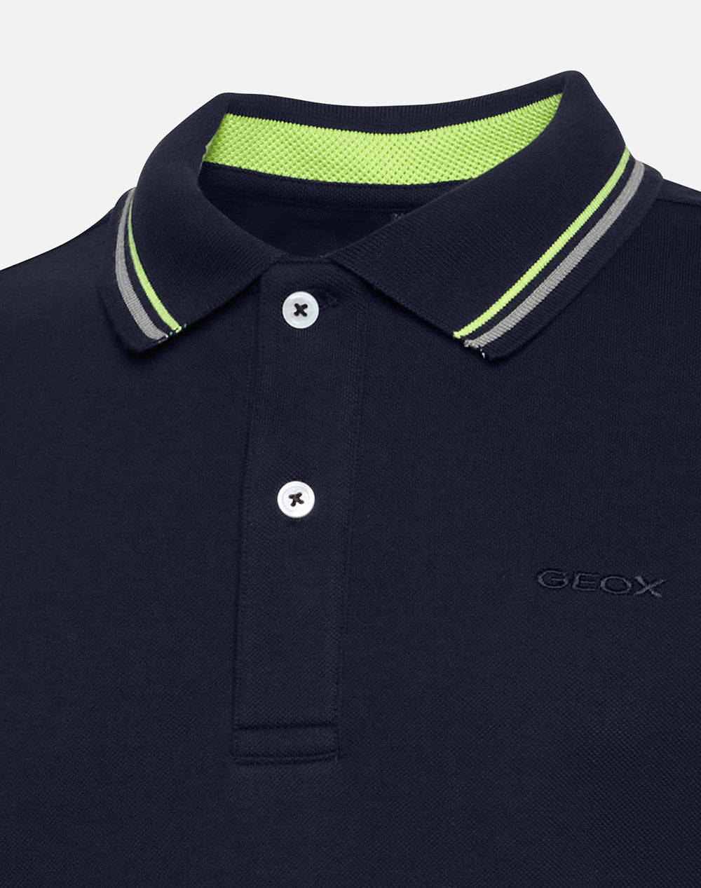 Geox M Sunstainable Polo-Piquet M2510At2649-F4386 Navyblue ανδρικά ρούχα μπλούζες Polo Politikos Shop Πολιτικός