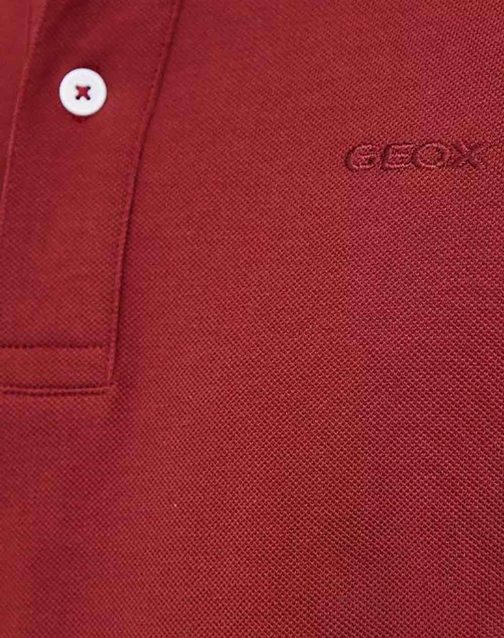 Geox M Sunstainable Polo-Piquet M2510Bt2649-F7217 Bordeux ανδρικά ρούχα μπλούζες Polo Politikos Shop Πολιτικός