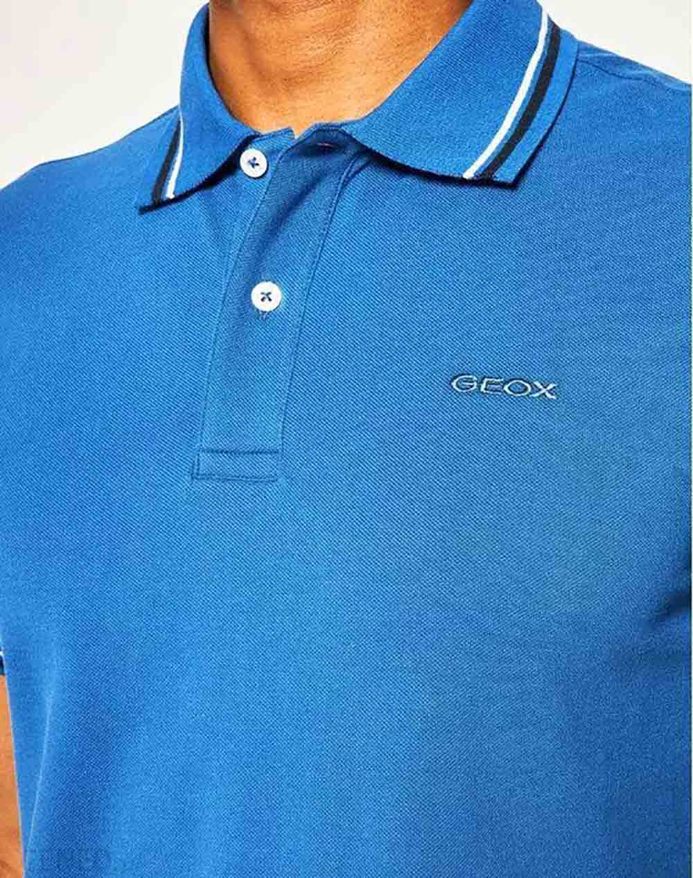 Geox M Sunstainable Polo-Piquet M2510Bt2649-F4454 Skyblue ανδρικά ρούχα μπλούζες Polo Politikos Shop Πολιτικός