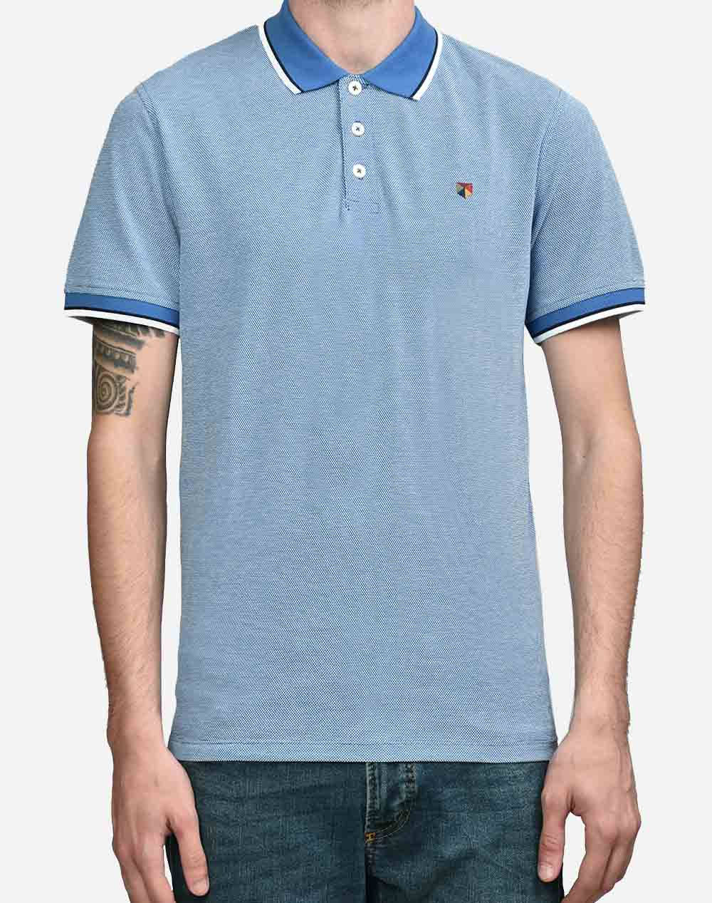 JACK&JONES JPRBLUWIN POLO SS STS 12169064-Bright Cobalt Ciel