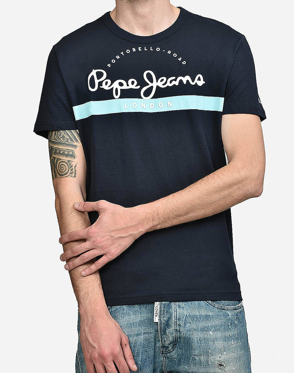 PEPE JEANS E2 ABREL MEN''S T-SHIRT - DarkBlue | Politikos-shop.gr