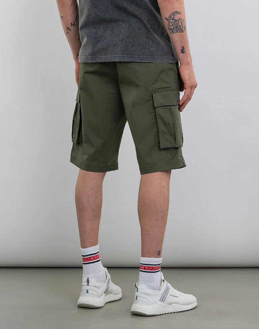 FRANKLIN&MARSHALL F&M Shorts / COMFORT TWILL "ALUMNI" JM4101.000.5004P01-101 ArmyGreen φωτογραφία