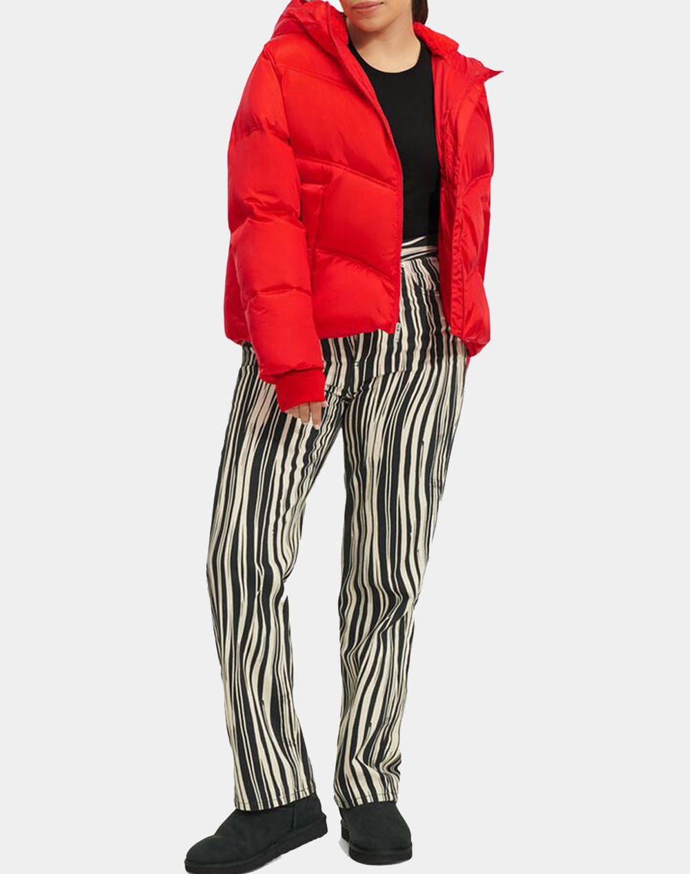 Ugg Μπουφάν Ronney Cropped Puffer Jacket 1131543-0041 Red Γυναικεία ρούχα Πανωφορια μπουφάν Politikos Shop Πολιτικός