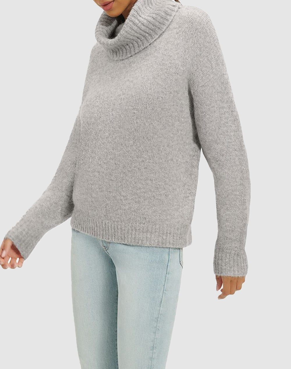 UGG Lylah Rollneck Sweater 1131507-0088 Gray