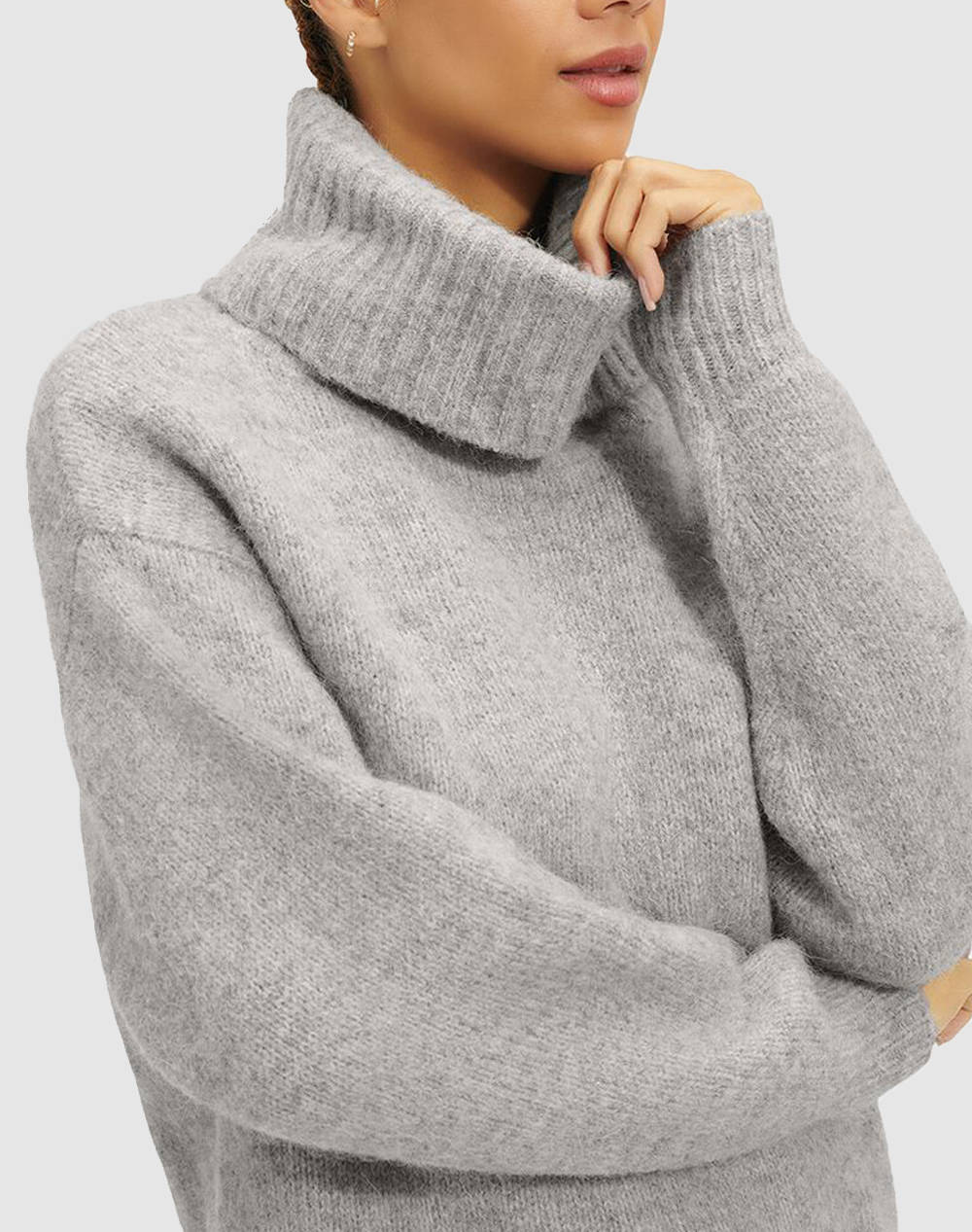 Ugg Lylah Rollneck Sweater 1131507-0088 Gray Γυναικεία ρούχα μπλούζες Πλεκτά Politikos Shop Πολιτικός