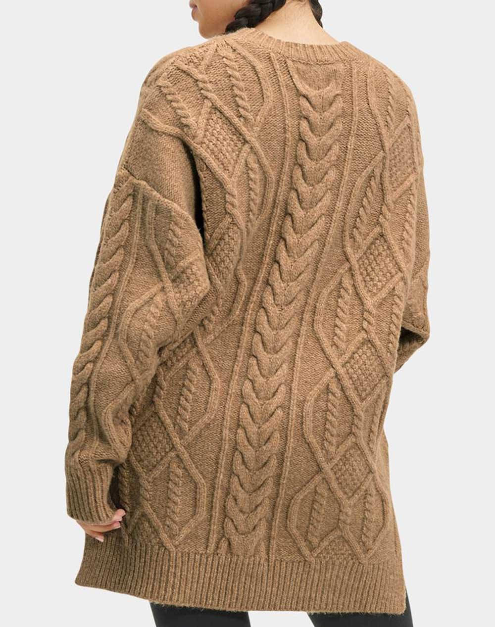 UGG UGG Raelee Cable Knit Sweater Long 1133131-00K4 Camel - 2