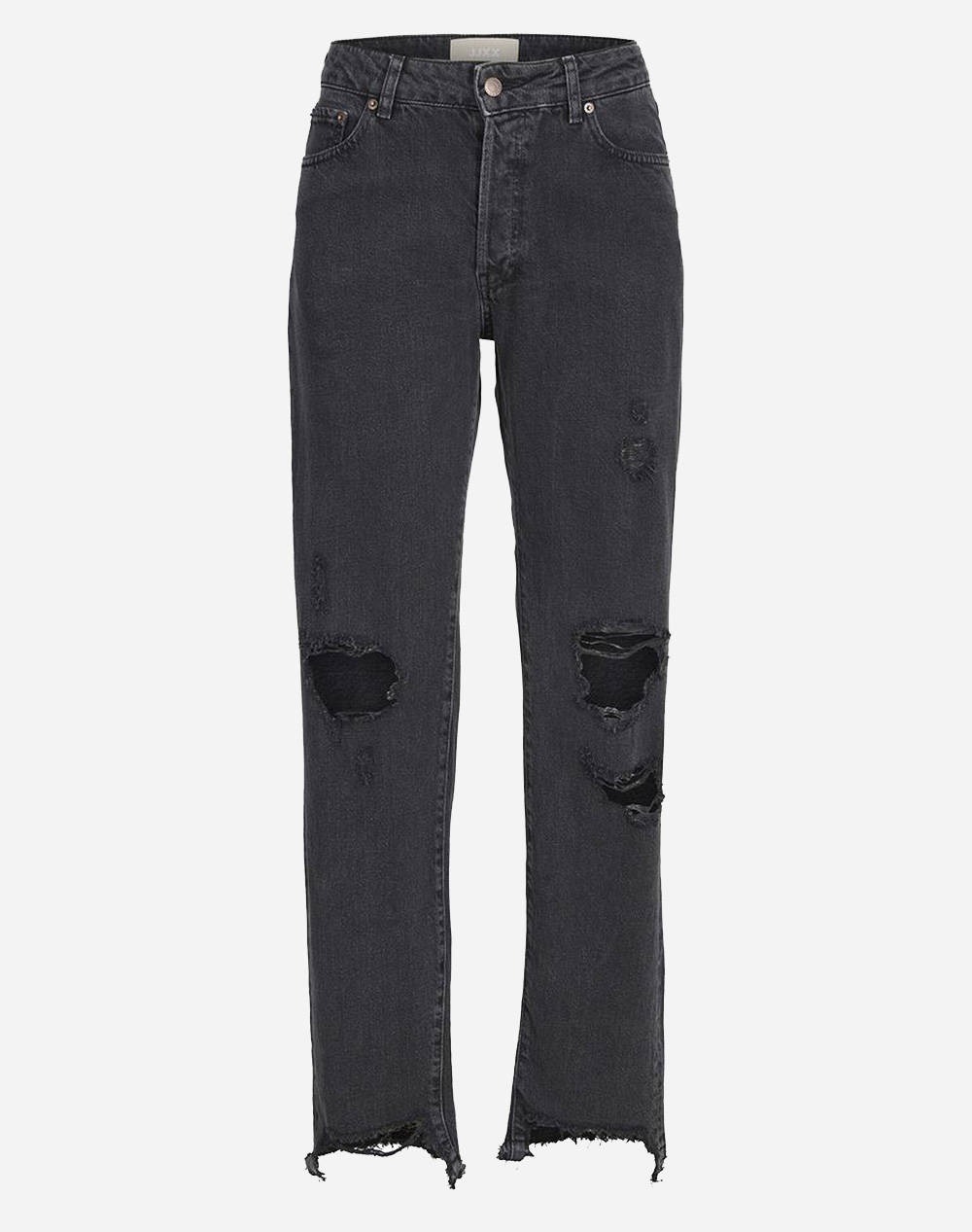 JJXX BY JACK&JONES JJXX JXSEOUL STRAIGHT MW JEANS RR3004 BRH LN 12217490-Light Blue Denim DenimBlack