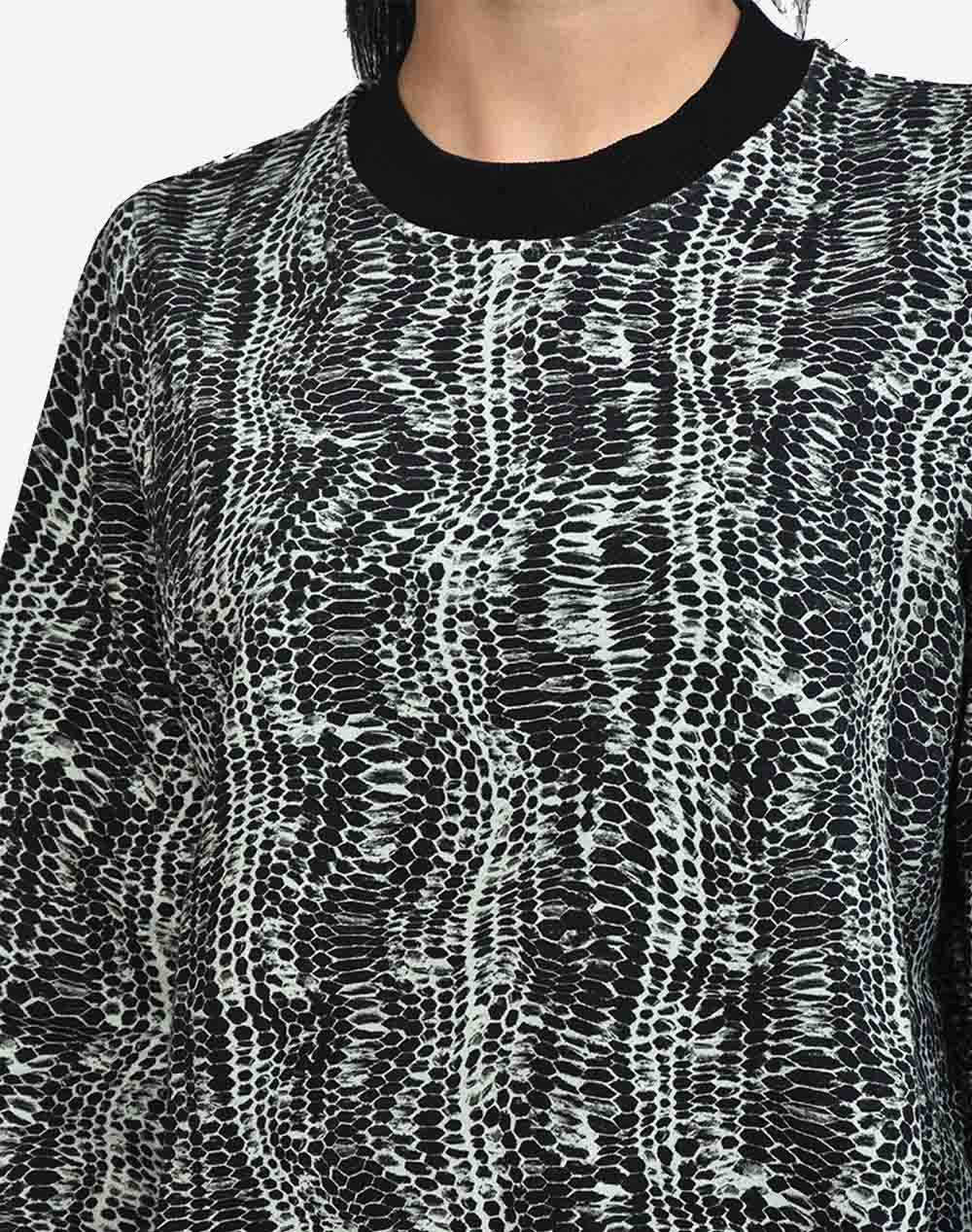 TRUSSARDI 56F002141T006066 SWEATSHIRT ALL OVER COTTON FLEECE ΜΠΛΟΥΖΑ ΓΥΝΑΙΚΕΙΟ F00214T006066-K765 Mixed φωτογραφία