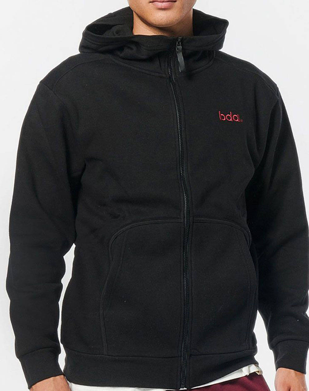 BODY ACTION MEN FLEECE FULL ZIP HOODIE 