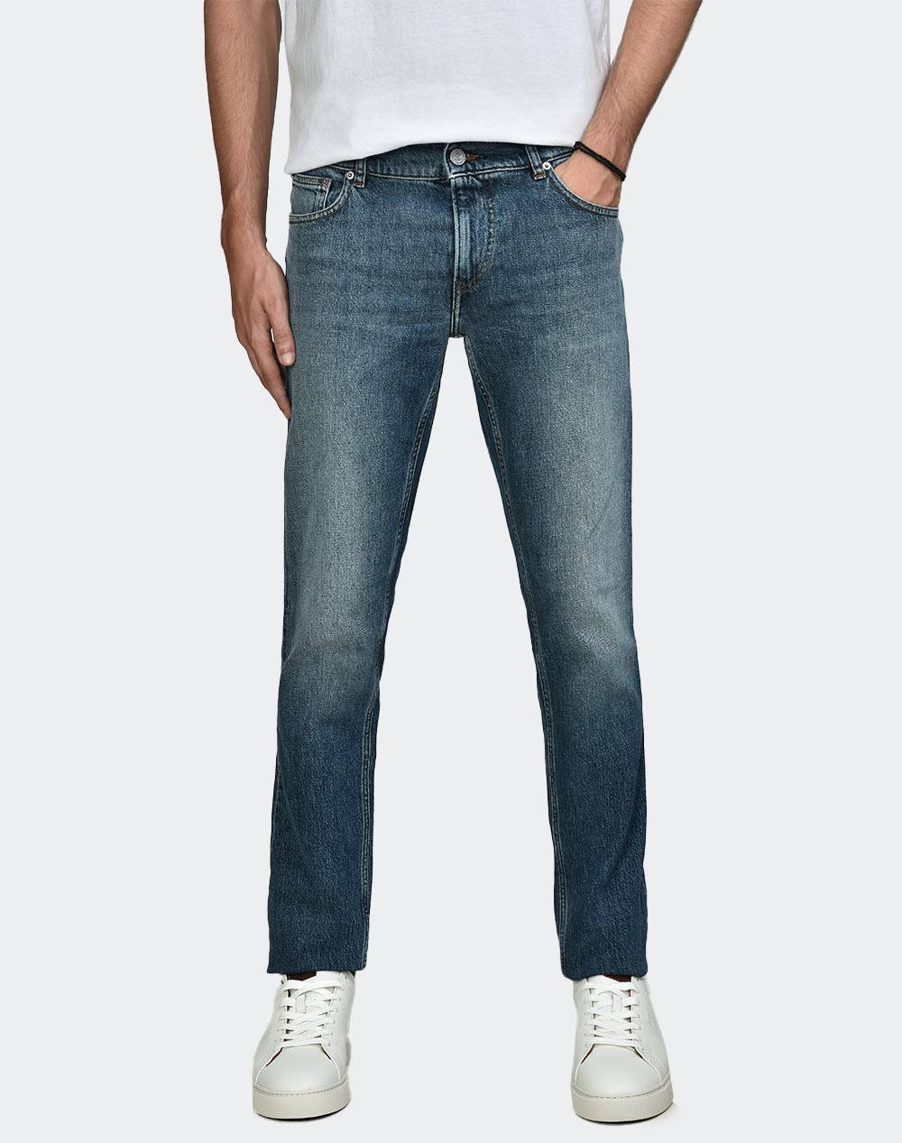 TRUSSARDI 52J000001T005950D007 5 POCKET 370 CLOSE SLIM TAPERED DENIM FR ΠΑΝΤΕΛΟΝΙ ΑΝΔΡΙΚΟ J00000T05950D07-U255 DenimBlue