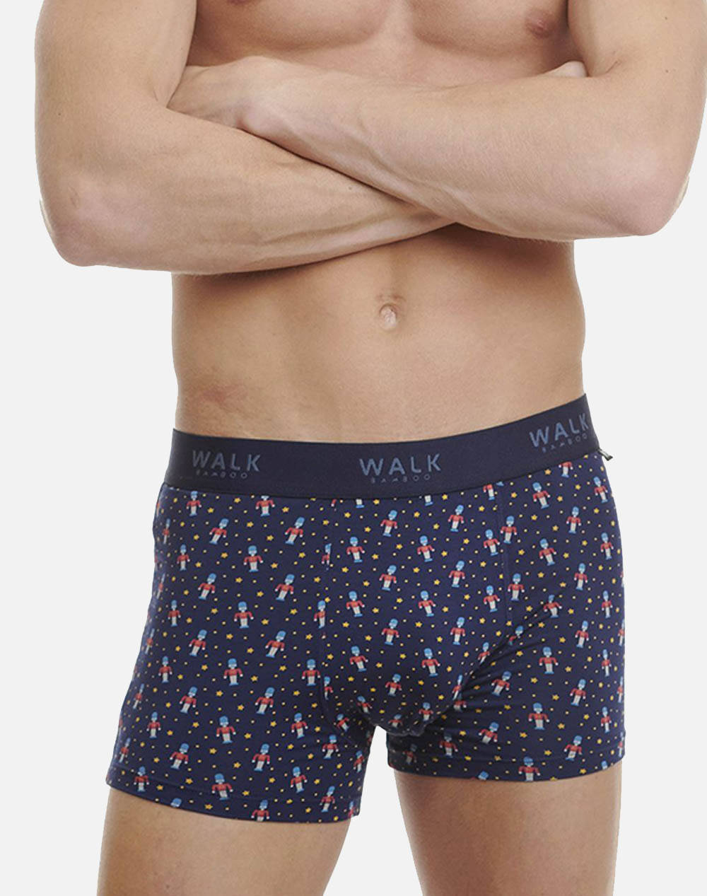 WALK ΑΝΔΡΙΚΟ ΜΠΟΞΕΡ BAMBOO ΜΕ ΣΧΕΔΙΟ X-MAS GIFTBOX CHR-17-MULTI/MULTICOLOUR DarkBlue