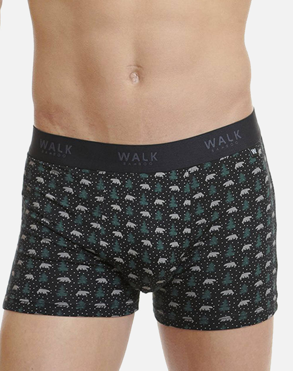 WALK ΑΝΔΡΙΚΟ ΜΠΟΞΕΡ BAMBOO ΜΕ ΣΧΕΔΙΟ X-MAS GIFTBOX CHR-18-MULTI/MULTICOLOUR DarkGreen