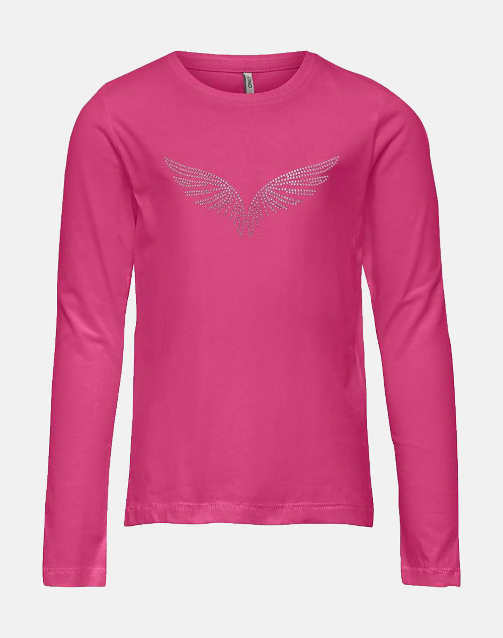 ONLY ΜΠΛΟΥΖΑ KOGERIN REG L/S RHINESTONE TOP BOX JRS 15271326-Fuchsia Rose Fuchsia