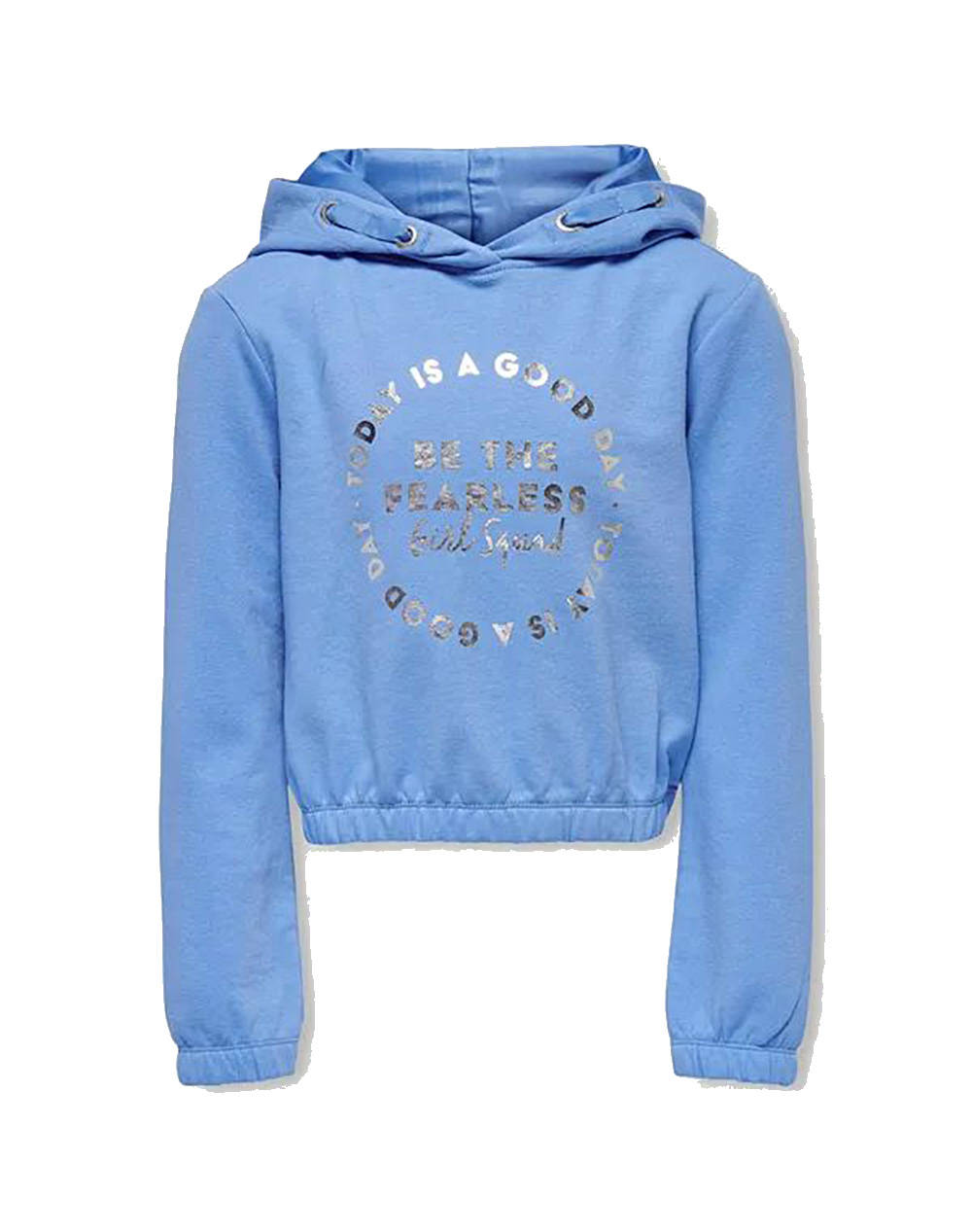 ONLY KOGESSA L/S FOIL HOOD SWT 15281091-Provence Cyan