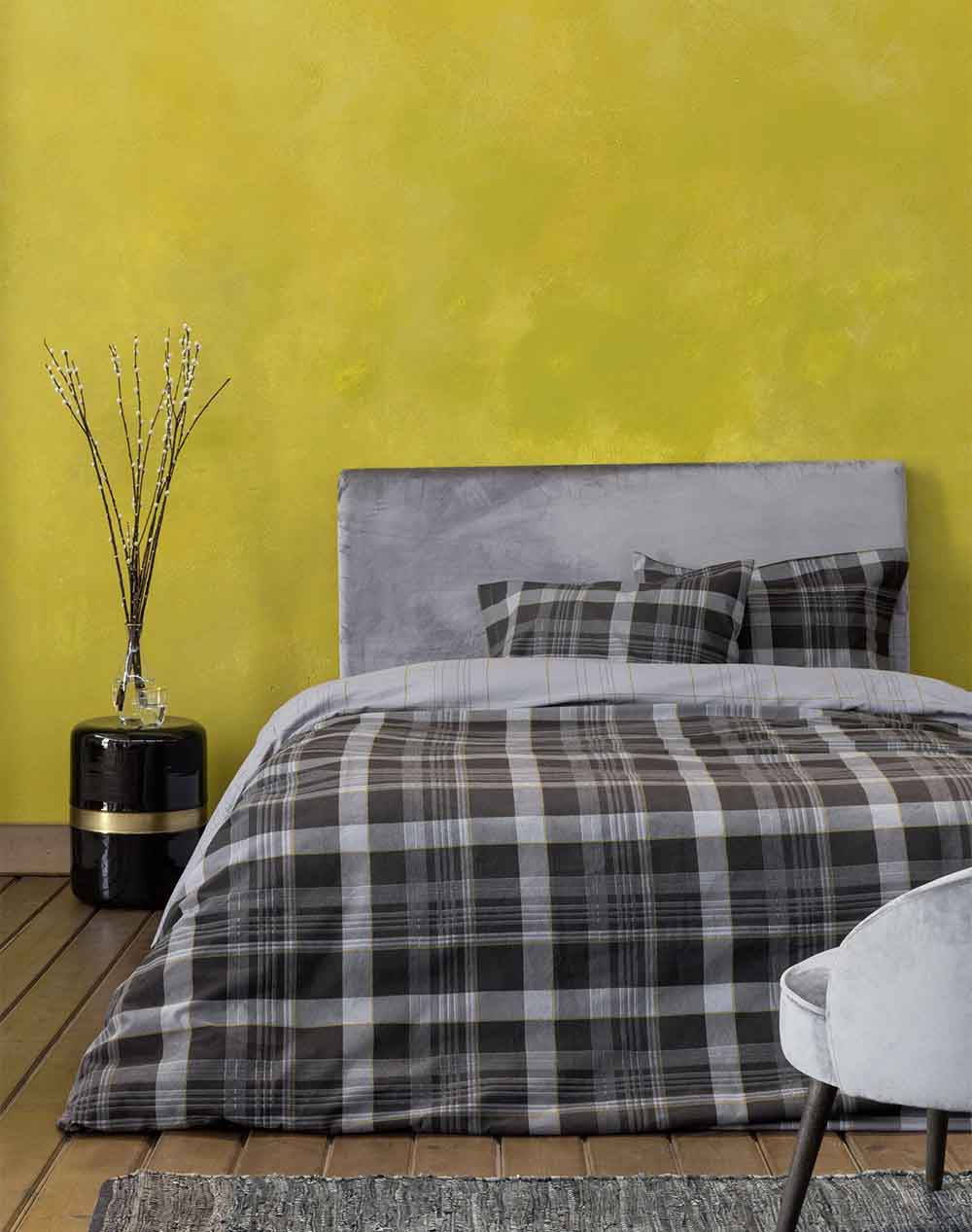 NIMA HOME NIMA Σετ Σεντόνια Μονά - Noit Dark Gray (Διάστασεις :170×260) N30306