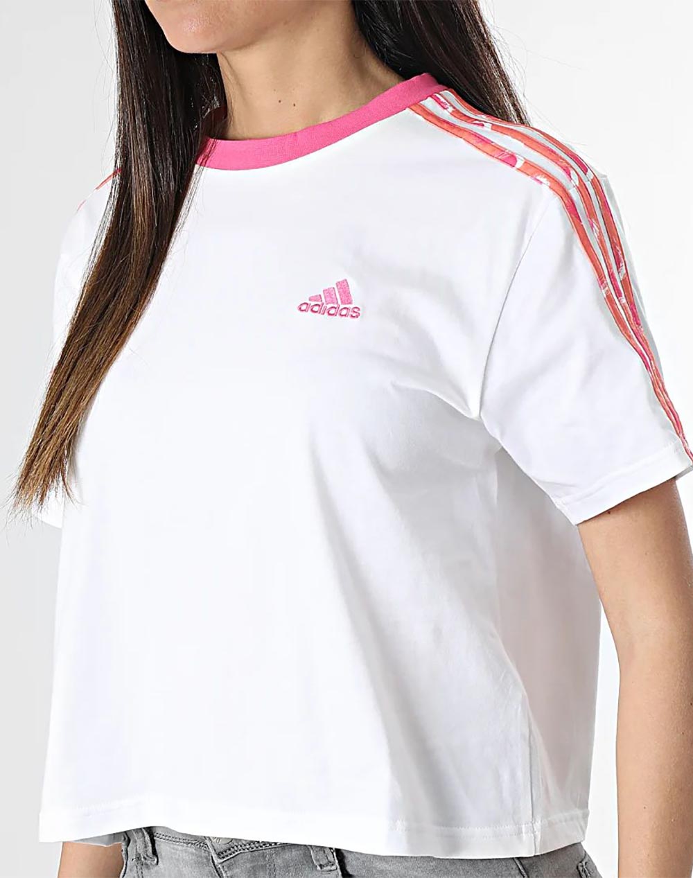 ADIDAS TOP W 3S CR TOP - White