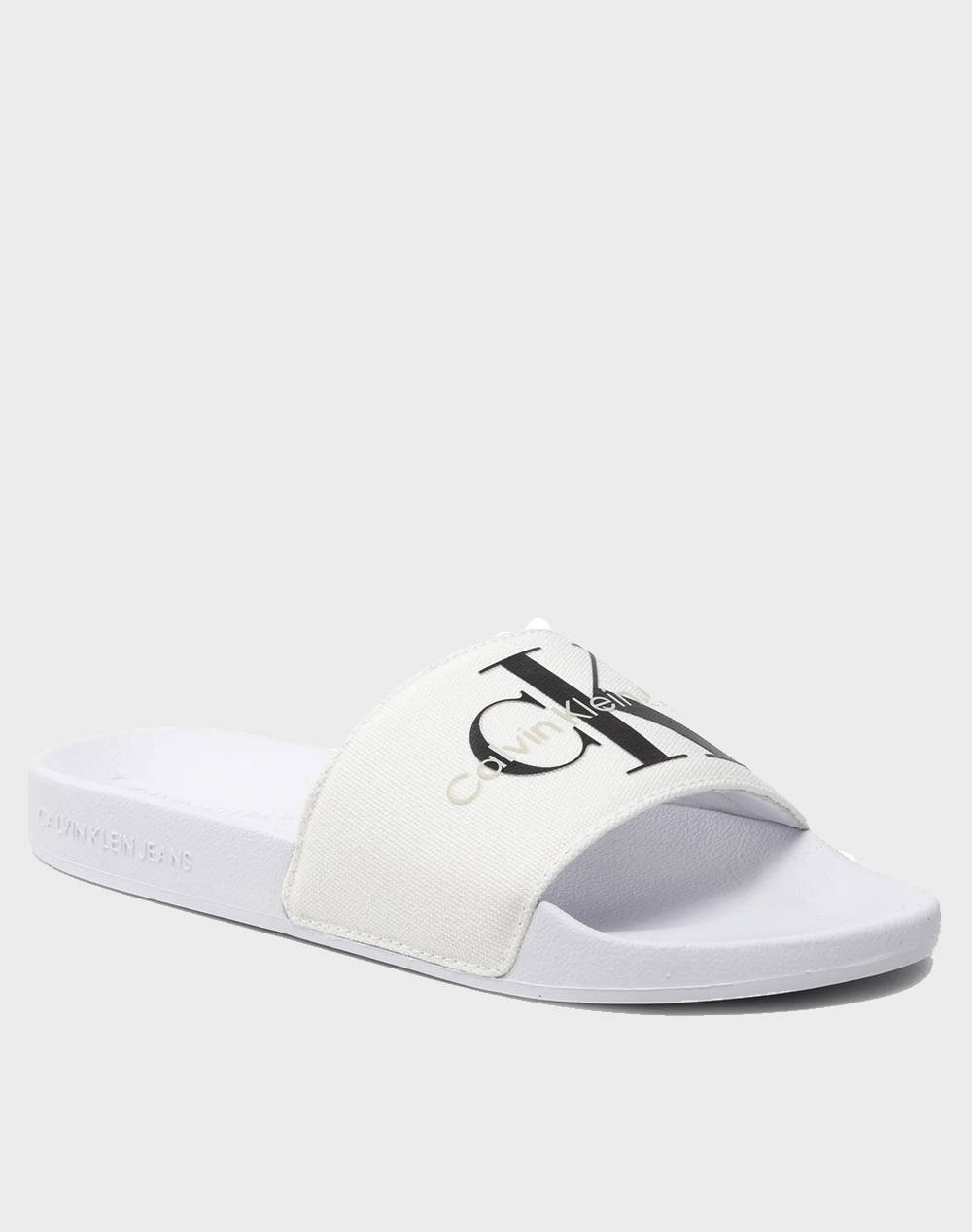 CALVIN KLEIN SLIDE MONOGRAM CO - White | Politikos-shop.gr