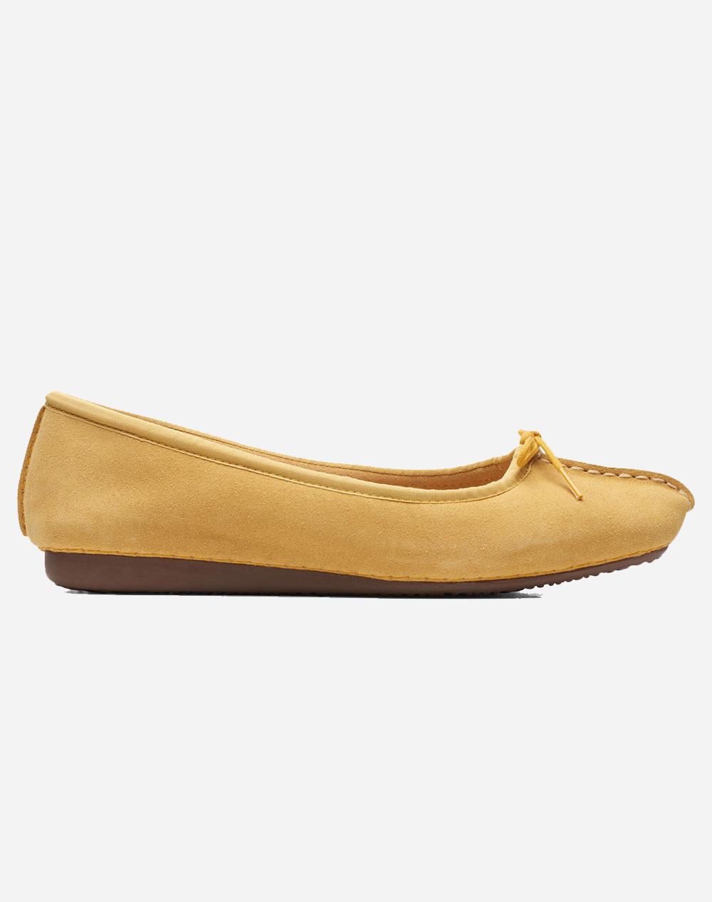 CLARKS Freckle Ice 26170957-Yellow Suede Yellow