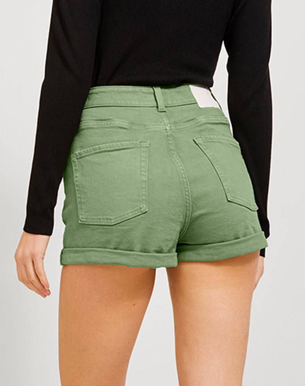 JJXX JXHAZEL MINI SHORTS HW AKM LN 12211371-Loden Frost Khaki φωτογραφία