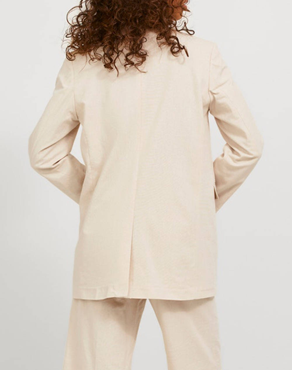 JJXX JXMARY LIN BLEND BLAZER WVN 12231492-BEIGE Biege φωτογραφία